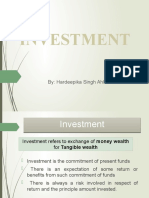 Investment: By: Hardeepika Singh Ahluwalia