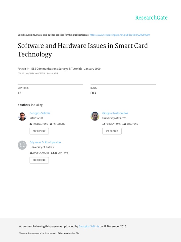 Smart Card Technology: Software & Hardware Issues | PDF | Java Virtual ...