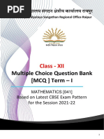 Multiple Choice Question Bank (MCQ) Term - I: Class - XII