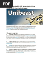 How To Install OS X Mountain Lion On Your PC With UniBeast