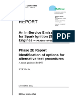An In-Service Emissions Test For Spark Ignition (SI) Petrol Engines