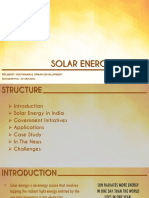Solar Energy in India: Bpln0507: Sustainable Urban Development