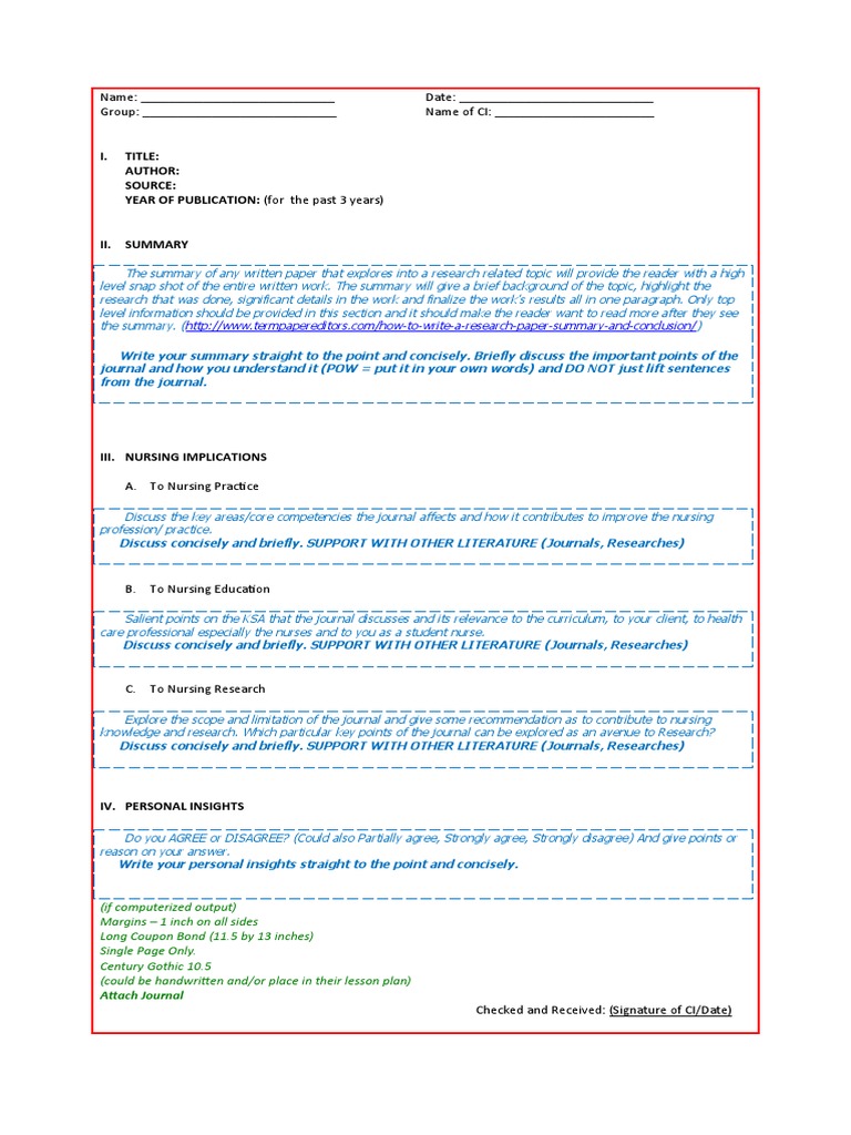 Journal Format 2018 Student | PDF | Nursing | Cognition