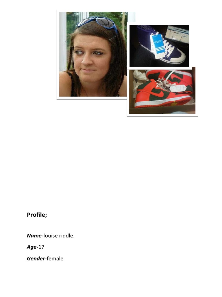Profile : Name-Louise Riddle. Age-17 Gender-Female | PDF