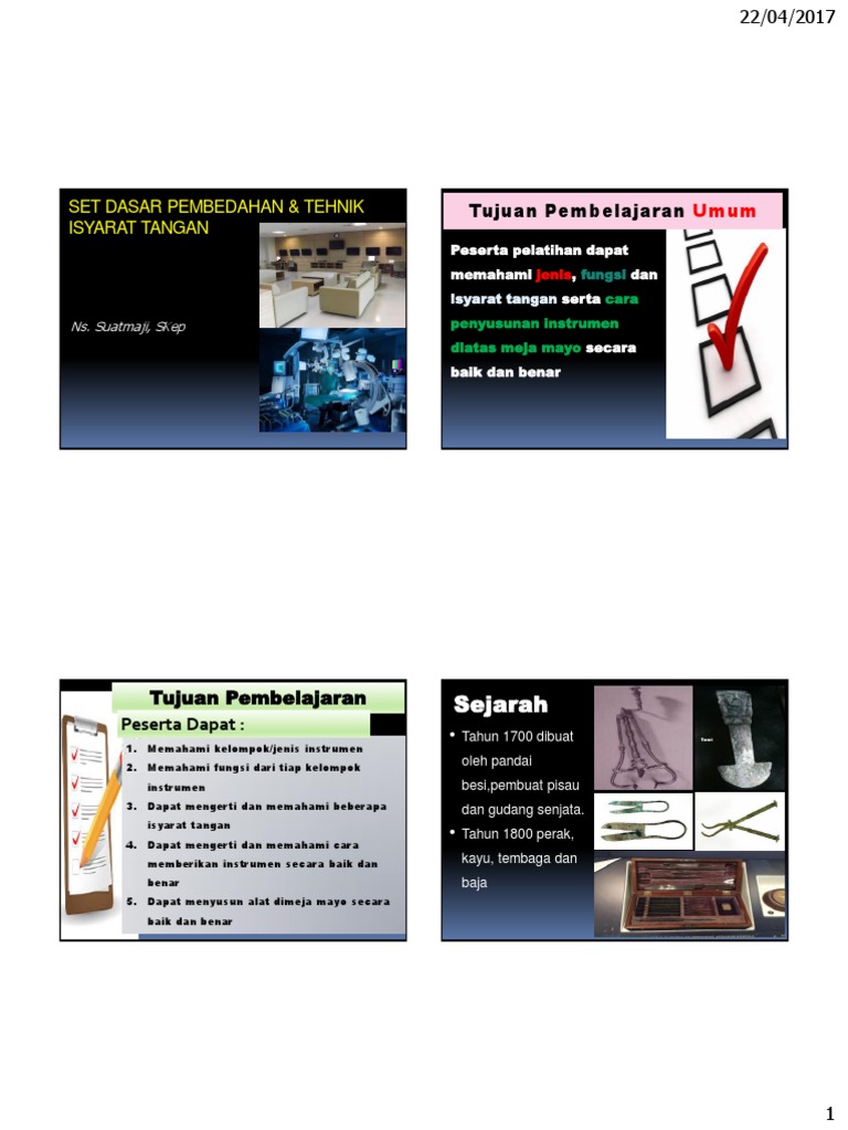 Standar & Set Dasar Pembedahan | PDF
