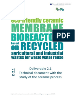 Deliverable 2.1 Technical Document With The Study of The Ceramic Process