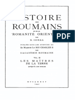 Nicolae Iorga - Histoire Des Roumains Et de La Romanité Orientale. Volumul 2 - Les Maîtres de La Terre (Jusqu’à l’an Mille)