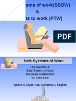 Safe Systems of Work (SSOW) & Permits To Work (PTW)