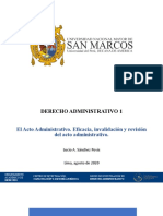 8. UNMSM Unidad 6 - Eficacia e Invalidación Del Acto Administrativo