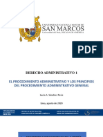 9. UNMSM Unidad 7 - Procedimiento Administrativo y Principios (1)