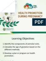 Prenatal Care and Health Promotion During Pregnancy