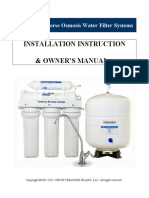 Installation Instruction & Owner'S Manual: Puredrop Reverse Osmosis Water Filter Systems