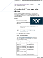 Changing OSPF trap generation choices