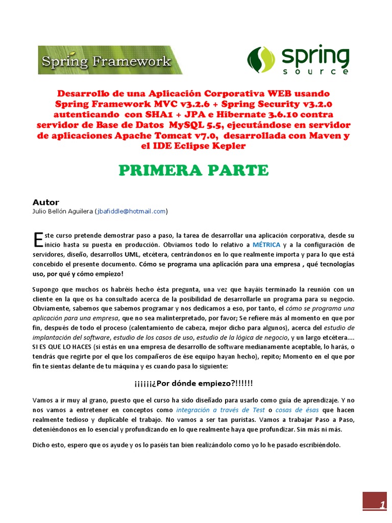 Desarrollo de Aplicaciones con Spring MVC | PDF | Spring Framework ...