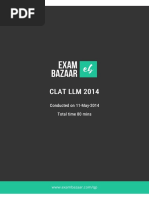 Clat LLM 2014