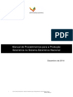 Manual de Procedimentos Para a Producao Estatistica