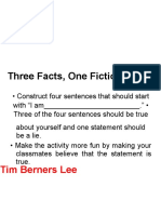 Three Facts, One Fiction: Mr. Michael A. Mendoza, RPM