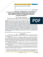 Analysis of Digital Marketing Activities On Event Organizer in Marketing Services (Description Study of GMP Organizer & Entertainment)