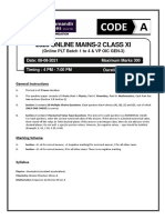 2023 ONLINE JEE MAIN-2 Questions Batch B1 To B4