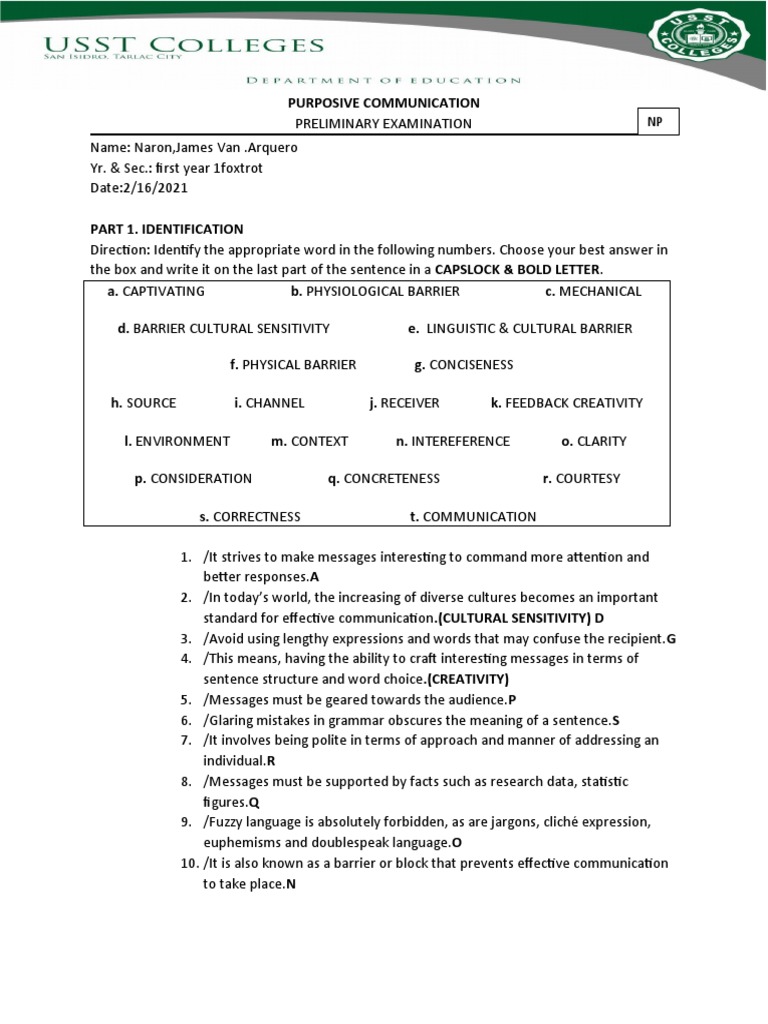 Purposive Communication | PDF | Communication | Cross Cultural ...