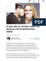 O Que Não Te Contam Sobre Ser Assessor de Investimentos (AAI) ! - LinkedIn