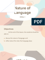 1 Nature of Language Role of English PDF