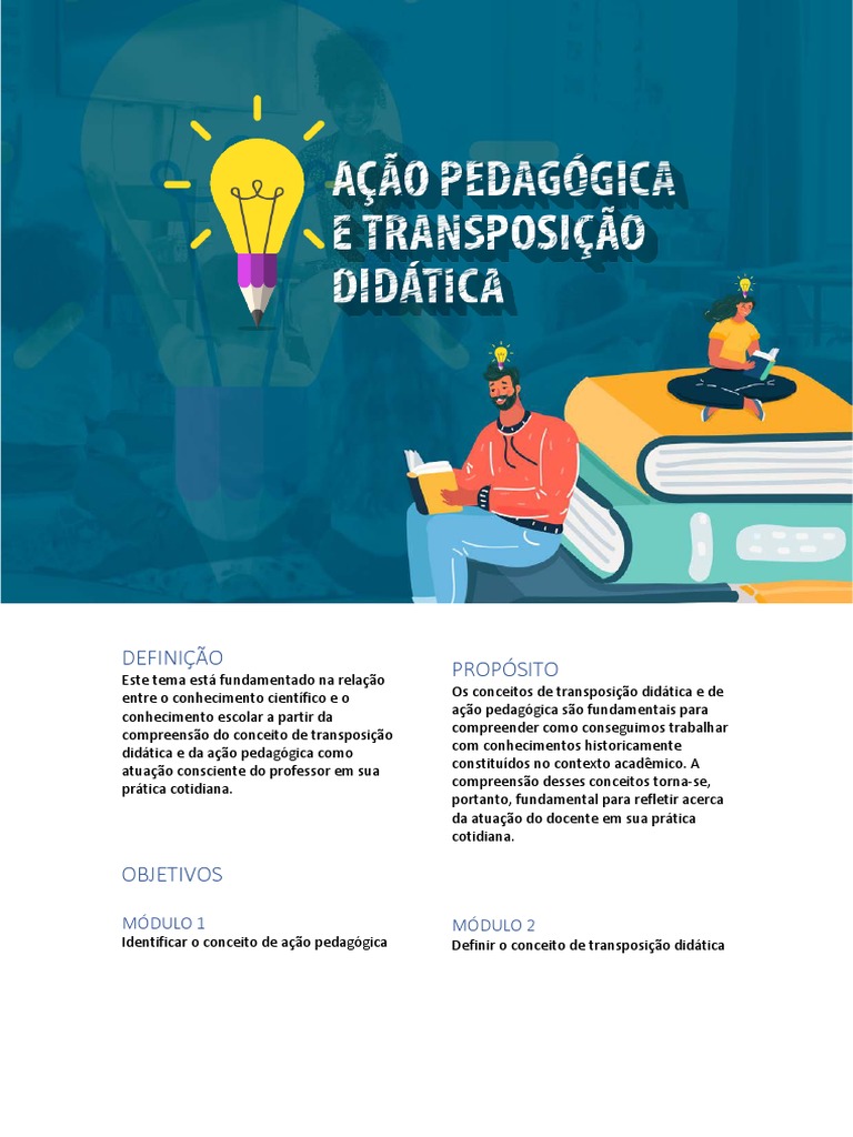 Transposição Didática e Ação Pedagógica | PDF | Aprendizado | Conhecimento