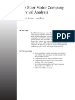 Starr Motor Company Survival Analysis Using Excel