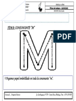 Ficha de Comunicación 3ra Semana Del Mes de Septiembre - tema-CONSONANTE "M" - 4 Años.