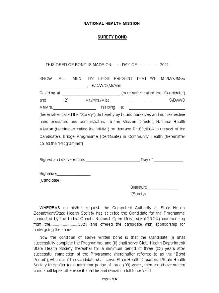 Surety Bond PDF Surety Employment
