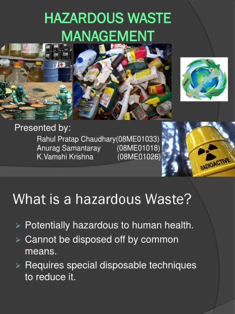 HAZARDOUS WASTE MANAGEMENT_1 Hazardous Waste Waste Management
