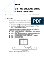 Operator'S Manual: Monitor Unit Mu-201Ce/Mu-231Ce