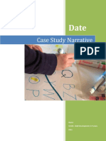Case Study Narrative: Name ED104-Child Development, 0-9 Years Date