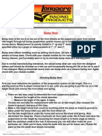 Bump Steer: 1. Measure The Length of The Shock Absorber. 2. Measure The Angle of The Upper A Frame