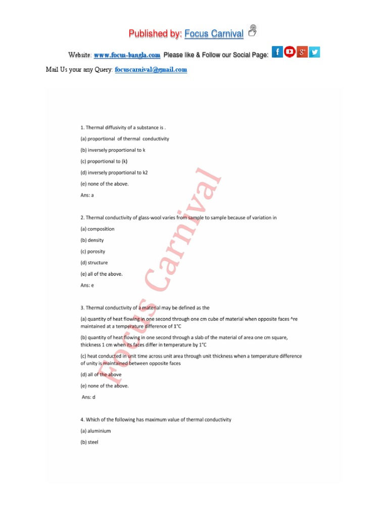 Heat Transfer Questions and Answers1 JPG PDF