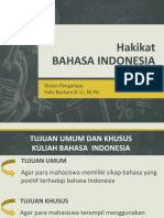 Pertemuan 1 Hakikat Bahasa Indonesia - Mhs