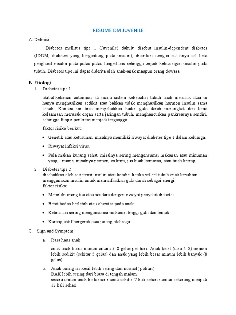 Resume DM Juvenile | PDF