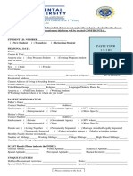 Guidance Information Form (For 1 Year) : F-SSM-023a - Rev. 1 - 01/08/20 - Page 1 of 2