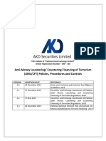 Anti-Money Laundering/ Countering Financing of Terrorism (AML/CFT) Policies, Procedures and Controls