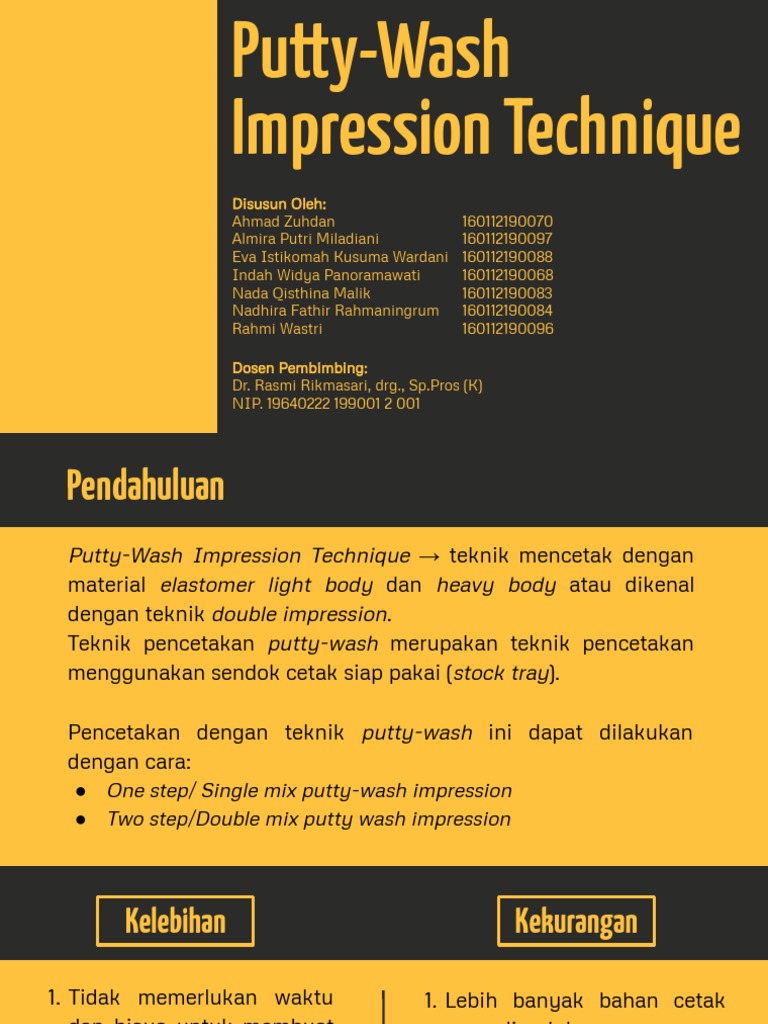 Putty Wash Impression Technique PDF