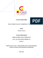 New Curriculum Of Competency Unit (CoCu) For Piping Fabrication Operation Level 3