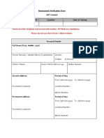 NIIT - Back Ground Verification Form