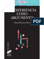 La Experiencia Como Argumento. Clasicismo y Posmodernidad