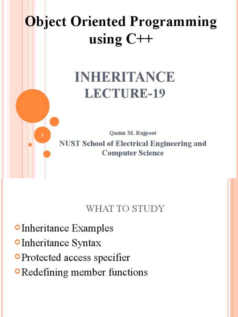 Object Oriented Programming Using C++: Inheritance | PDF | Inheritance ...