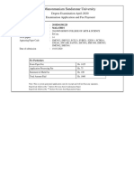 Manonmaniam Sundaranar University: Degree Examination April-2020 Examination Application and Fee Payment