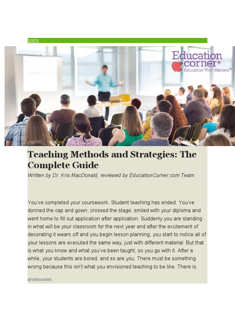 Teaching Methods and Strategies: The Complete Guide | Download Free PDF ...