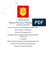Certificate in Human Resource Management: United Management Training School