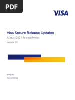 Visa Secure August 2021 Release Notes 1.0