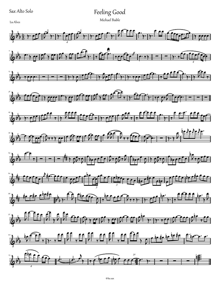 Feeling Good Sax Alto Ok Pdf