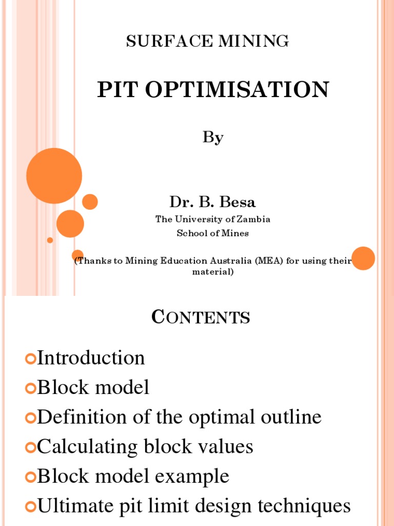 Surface Mining Pit Optimization Guide | PDF | Mathematical Optimization ...